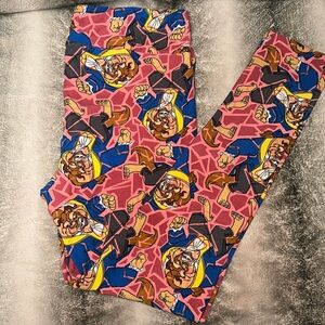 Lularoe Disney Beast leggings- Tall and Curvy (fits sizes 12-18)